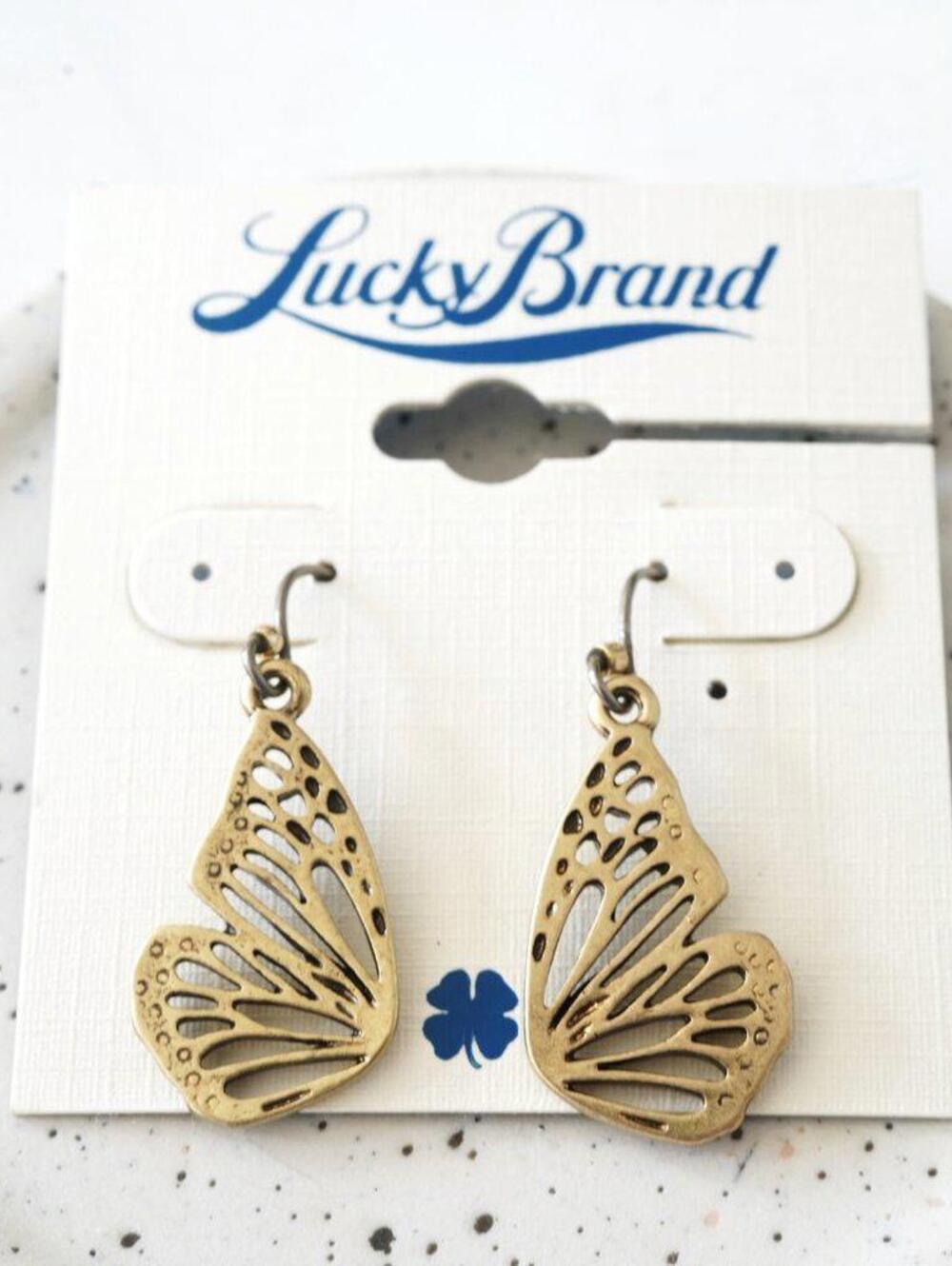 Lucky Brand Butterfly Wing Earrings